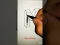 Letter M 3D Draw #shorts #short #calligraphy #letra #draw #3d #art #viral #M