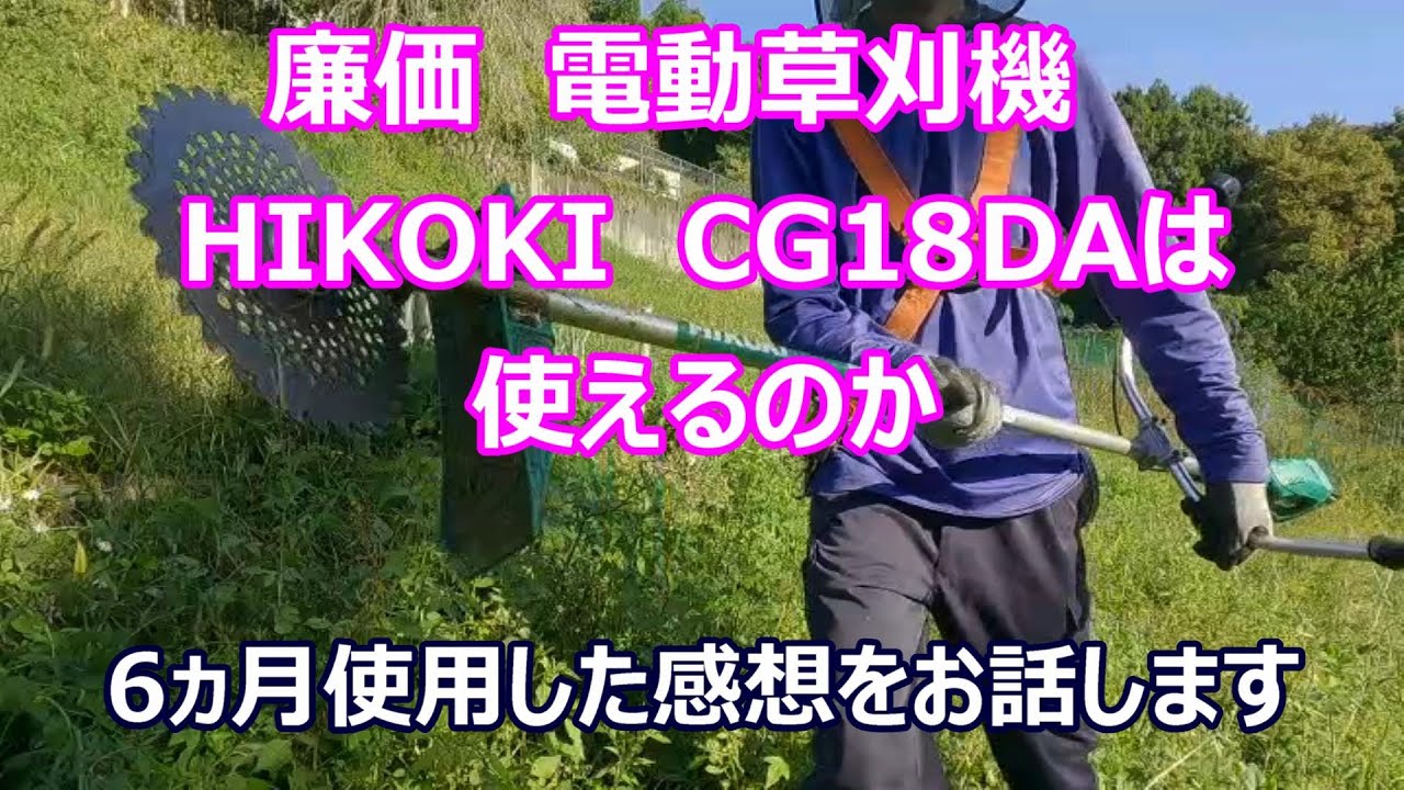 廉価 電動草刈機 HIKOKI CG18DAは使えるのか 6ヵ月間使用した感想を