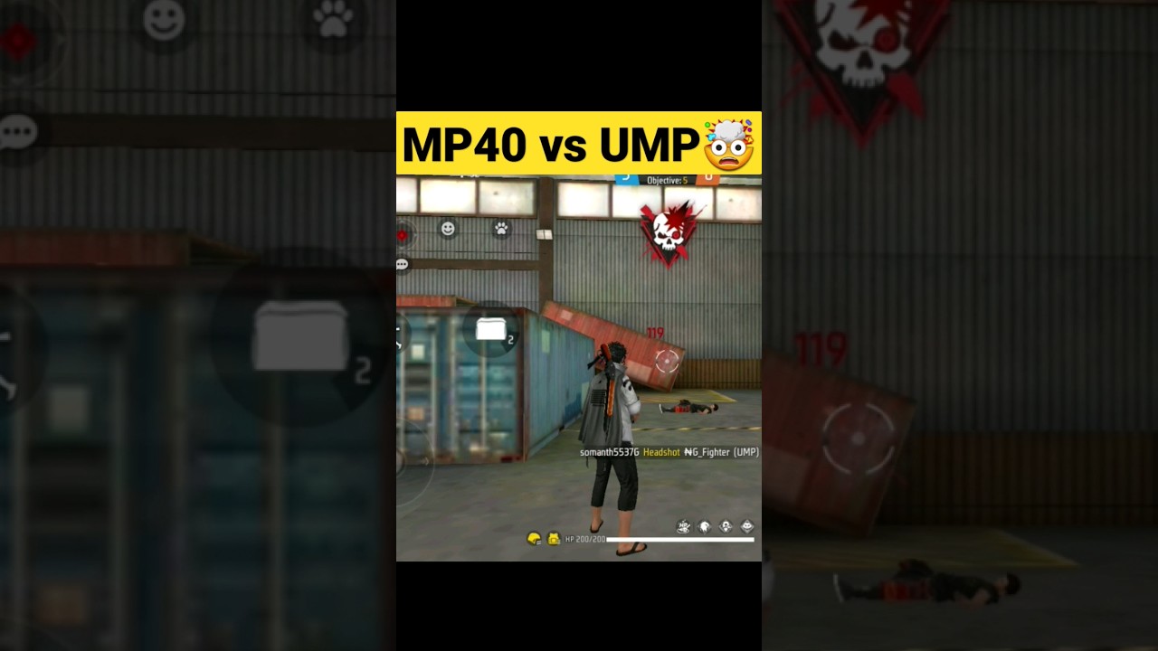 MP40 vs UMP which is the   best smg shot gun  || FREE FIRE #shorts