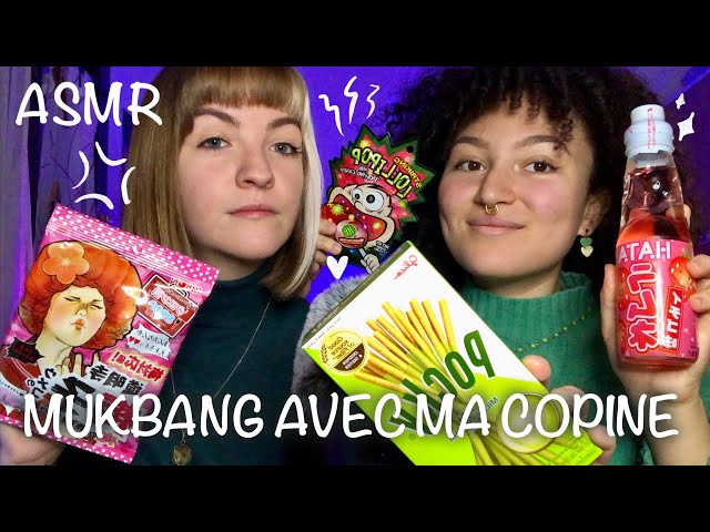 ASMR | Mukbang Dégustation de produits asiatiques avec ma Copine (Nems, Mochis, Chips , Bonbons...)🍜