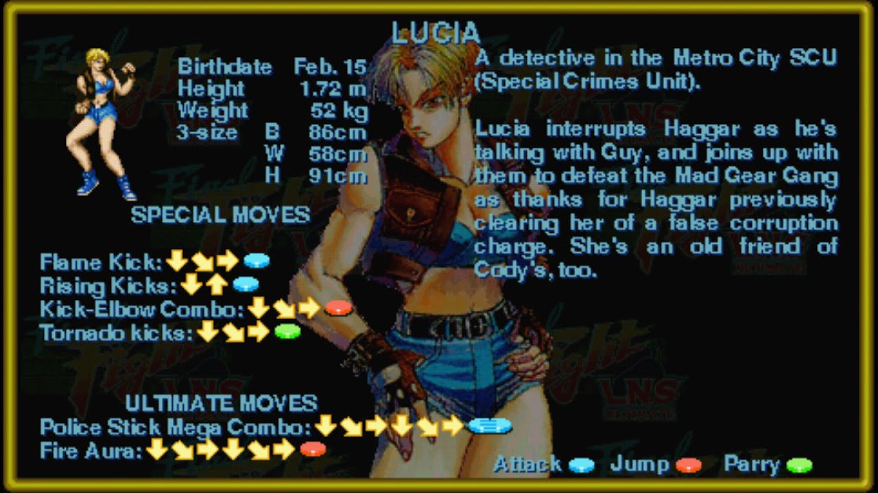 Final Fight LNS Ultimate v.04.1 - Capcom All Stars - Hard - Lucia (1cc ...