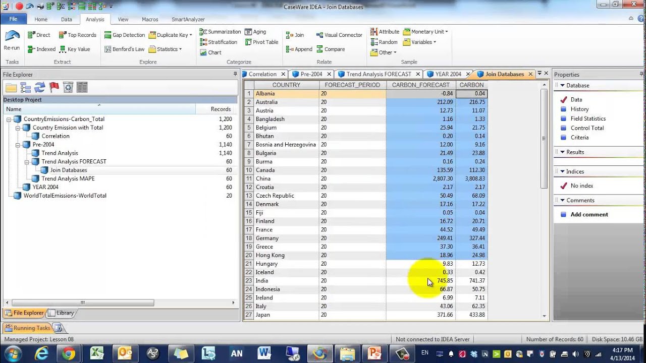 IDEA INTRO LESSONS Lesson 08 Introductory Statistical Analysis 