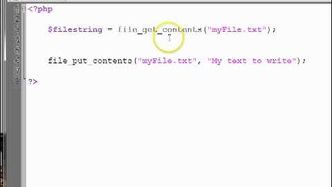 Simple Reading And Writing Files For PHP