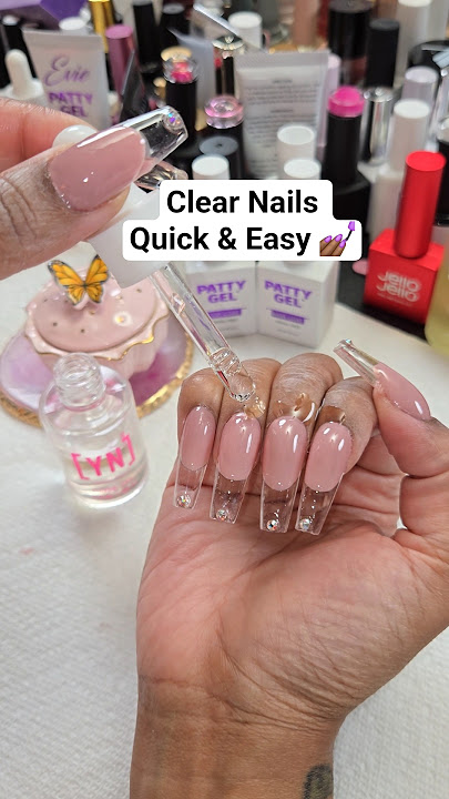 Easy Clear Nails with Tipex 💅🏾 #nails #nailart #nailtutorial #clearnails