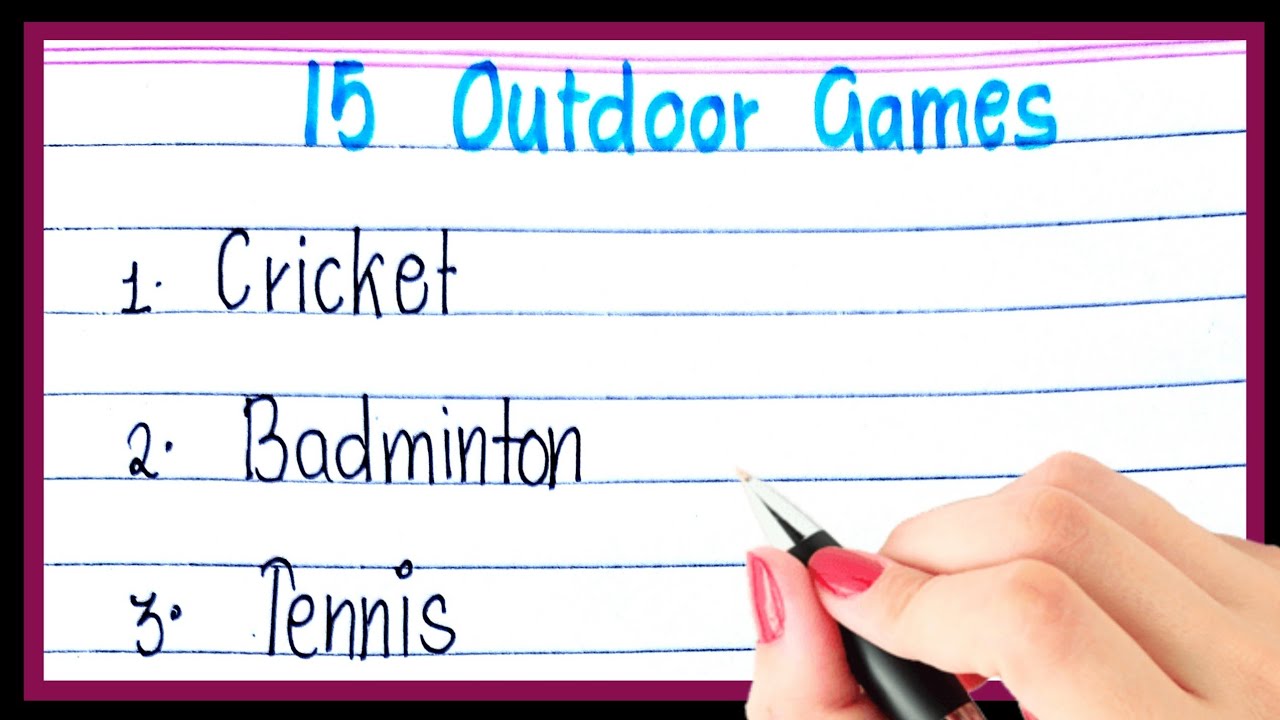 15 outdoor games Outdoor games in english Khelon ke naam YouTube