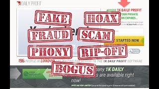 1K Daily Profits Review - Binary Options Robot Scam (Automated Trading)