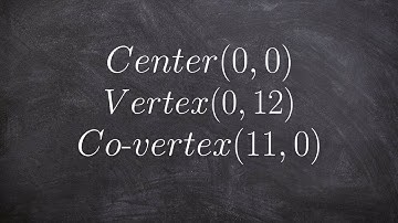 Write the equation of an ellipse given the center vertex and co vertex