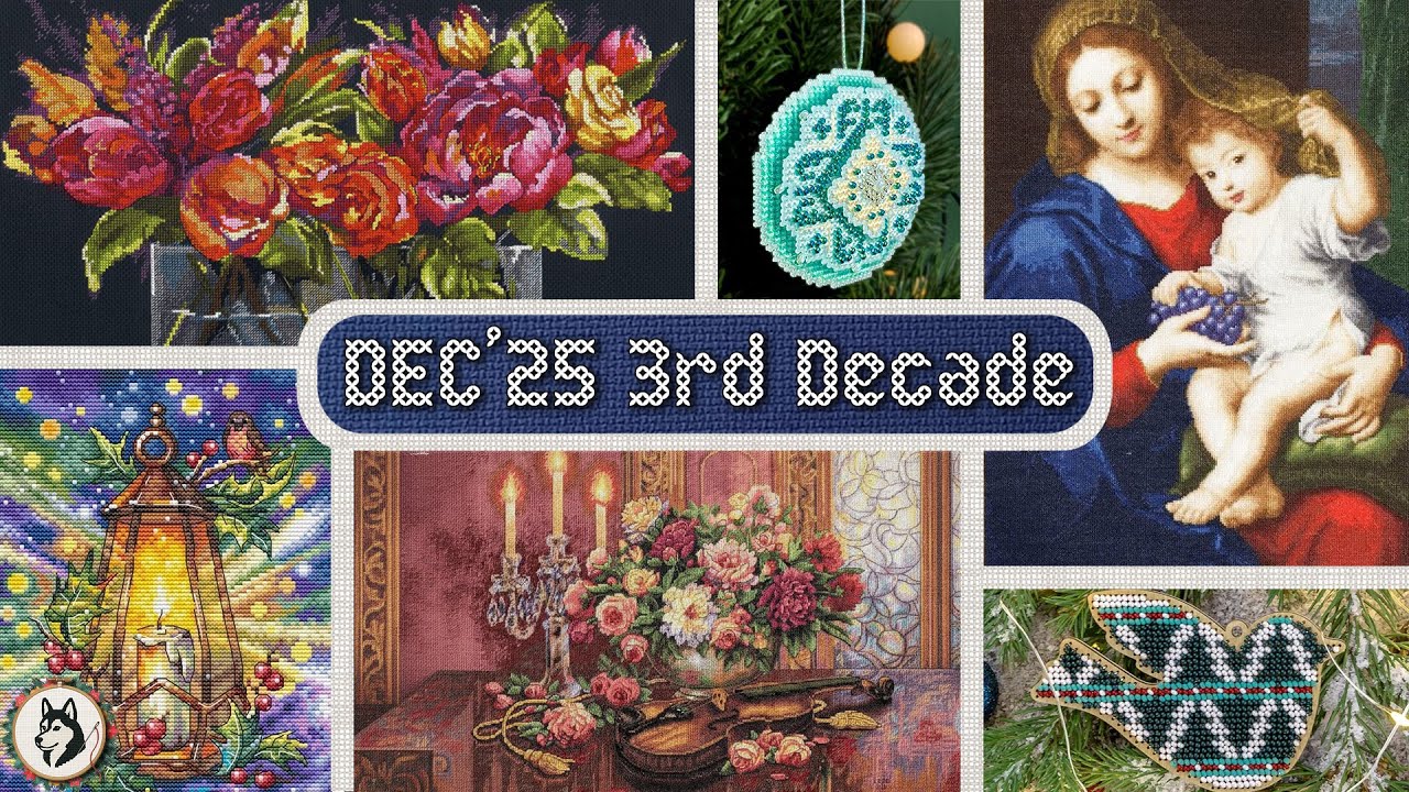 [Flosstube #7]❄️☃️3rd Decade Cross Stitch Progress 🪡 Plus a Mini Finish 👀