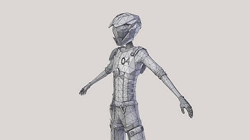 Alien space suit Blender 2.79