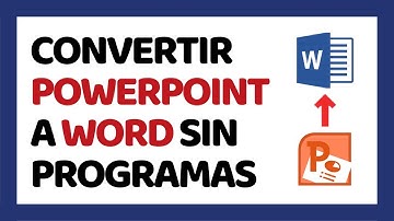 Cómo Convertir PowerPoint a Word  Sin Programas