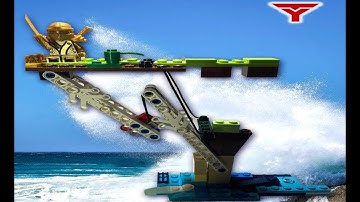 Lego Tensegrity Structure: Ninja on a Floating Island