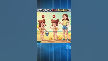 Which Girl Is The Real Daughter? Test Your Brain! #riddles #brainteasers #viralshorts