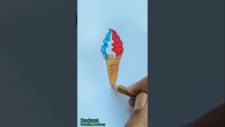 Icecream 🍦 creative simple art #icecream #summer #art #shorts #ytshorts