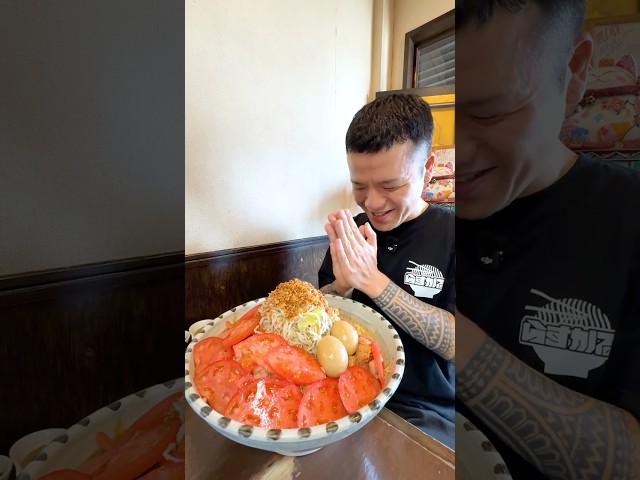 夏先駆け！二郎系の特製すり鉢冷やし中華！ #mukbang #大食い #大胃王 #japan #ラーメン