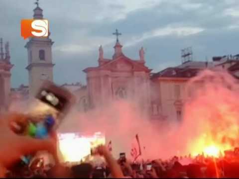 Piazza San Carlo Torino, video esclusivo tifosi