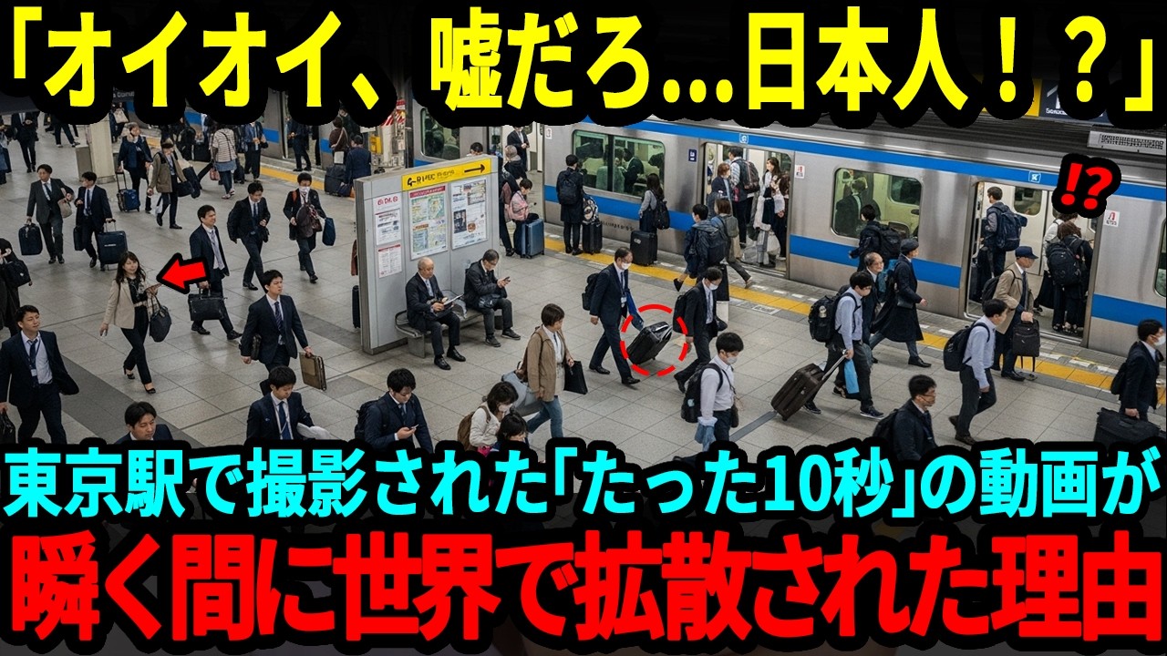 【海外の反応】「オイオイ、嘘だろ！日本人！？」東京駅ホームでドイツ人鉄道技師が目撃した光景に絶句…世界中に拡散された映像が絶賛された理由とは