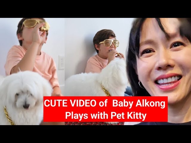 Baby Alkong Plays with Pet Kitty — The Cutest VIDEO You'll See Today! (SON  YEJIN LAUGH - YouTube