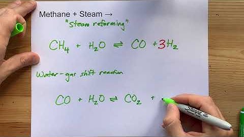Methane + Steam .... Steam Reforming. Produces Hydrogen H2