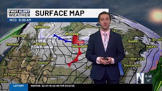 Temperatures rebound to the teens Wednesday with some flurries possible
