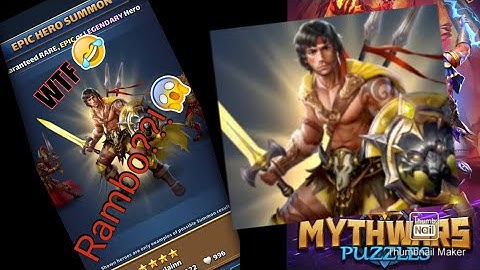 Mythwars & Puzzles RPG Match 3 GAMEPLAY. They have Rambo
