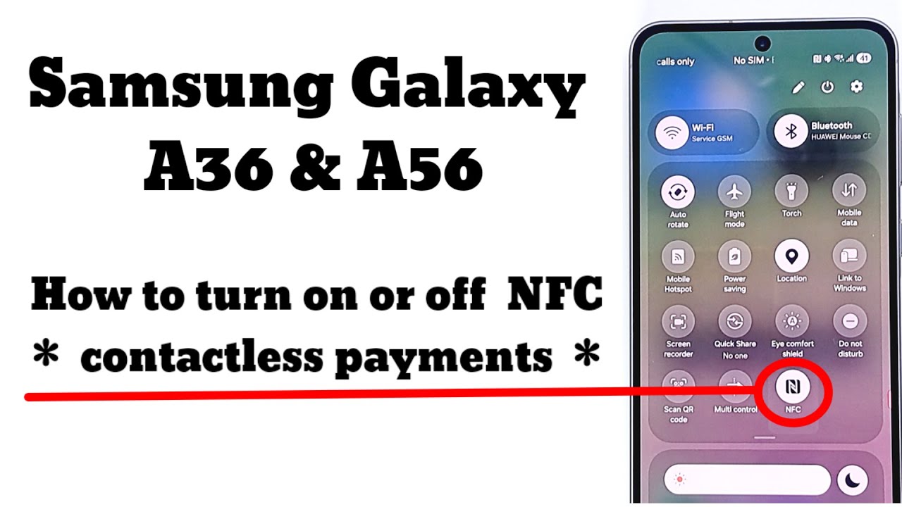 Samsung Galaxy A56 & A36 how to turn on or off NFC - YouTube