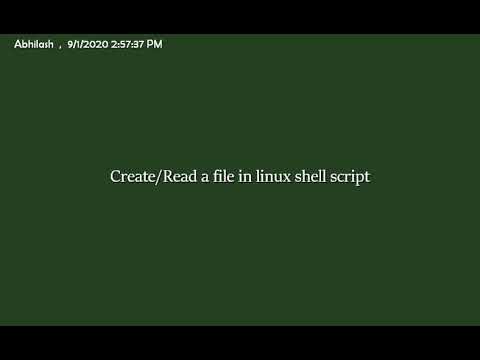 Create/Read a file in Linux bash shell Script || Code Spectrum