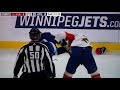 NHL hockey fight - Neal Pronk(Jets) vs. Nick Cousins(Panthers)