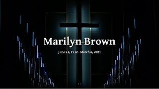 Funeral Service for Marilyn Brown