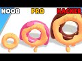 NOOB vs PRO vs HACKER in Hot Donut 3D