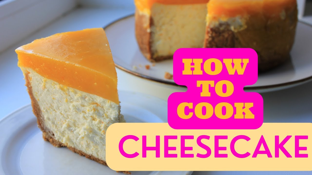 CHEESECAKE with mango topping and citrus notes. Easy step by step recipe