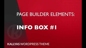 Info box (Page Builder Element in Kallyas WordPress theme v4.0 )