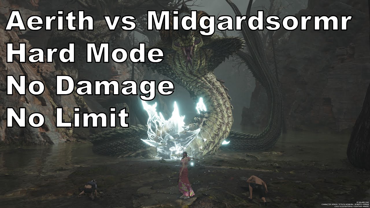 Final Fantasy VII Rebirth Aerith vs Midgarsormr Hard No Damage No Limit