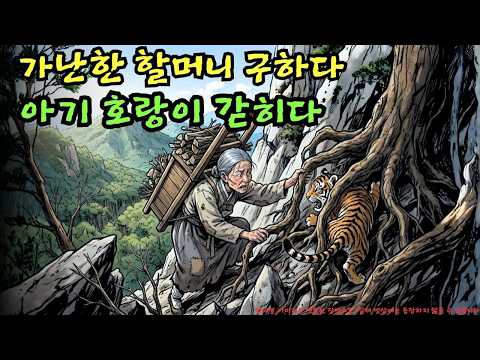 👉 절벽 아래에 갇힌 아기 호랑이를 가난한 할머니가 목숨을 걸고 뛰어내려 구한다… 이 행동은 위험한 것일까   야담 옛날이야기 민담 전설  설화