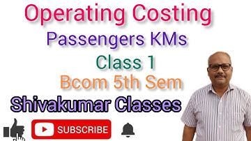 Class 1 |Operating Costing| #Costaccounting #Bcom5thSem