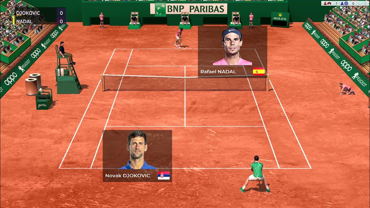 Djokovic vs Nadal Full Ace Tennis Paris Final Roland Garros YouTube