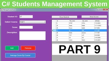 C# Tutorial for Beginners - Create a Student Management System Application | Part 9/10