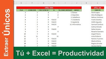 Extraer valores únicos de una matriz de texto