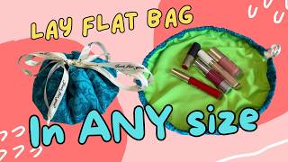 How to sew a lay flat drawstring cosmetics bag