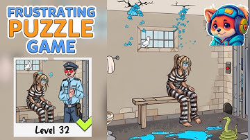 Frustrating Puzzle Game – Level 32 help her escape prison Walkthrough Solutions | iOS / Android