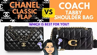 CHANEL CLASSIC FLAP VS COACH TABBY SHOULDER BAG  CHANEL CLASSIC FLAP ALTERNATIVE