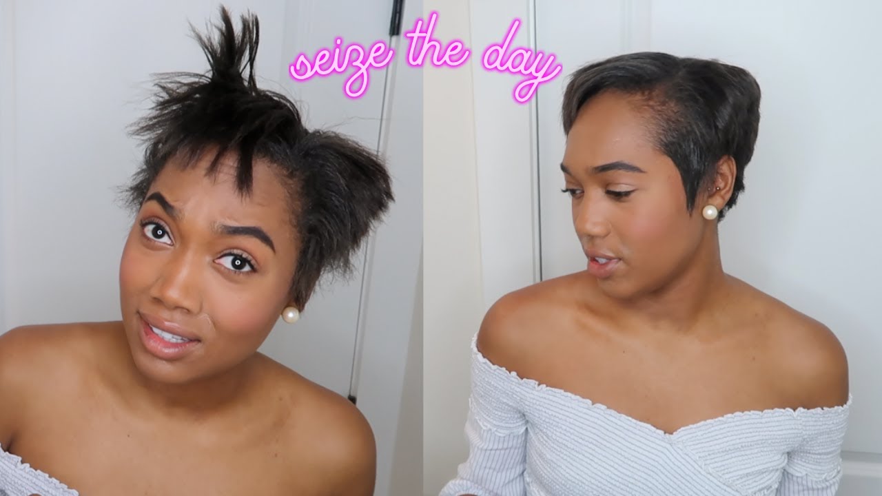How To Refresh A Pixie Cut Relaxed Hair YouTube