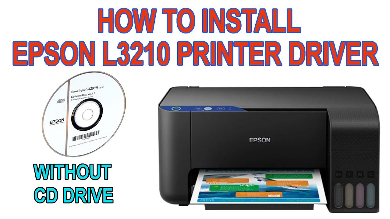 HOW TO INSTALL EPSON L3210 PRINTER DRIVER, without CD Drive YouTube