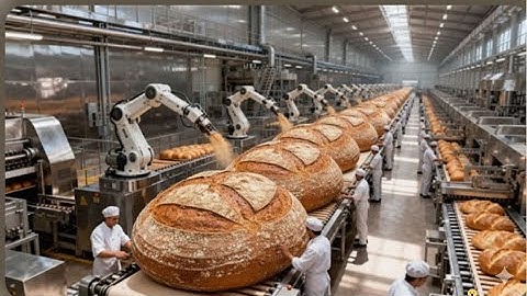 Surreal Bread Factory: Hyper-Scale Loaves Made by Robotic Precision (Full Process) 🍞🤖