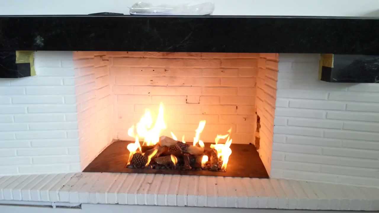 Cheminee foyer ouvert gaz
