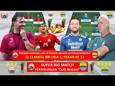 EL CLASICO , HEAD TO HEAD, PERSIJA JAKARTA VS PERSIB BANDUNG ~ Prediksi Starting Line up BRI Liga 1