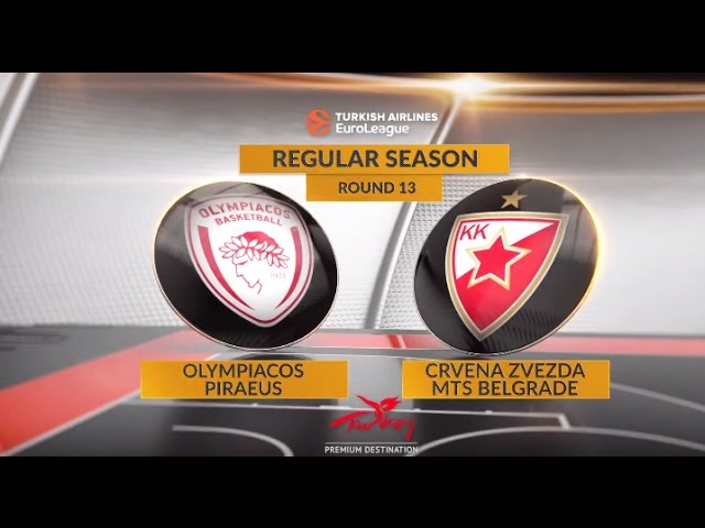 Olympiacos Piraeus vs Crvena Zvezda mts Belgrade 27 January 2022 11:00