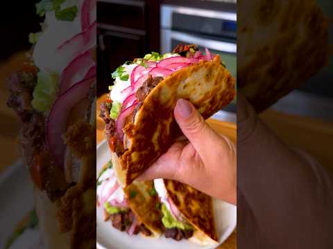Crispy Cheesy Black Bean Tacos | Easy Recipe #shorts