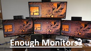 LG 34" Ultrawide Monitor Install (4 Monitors Now!)
