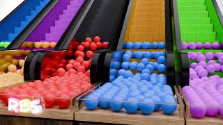 7500 balls from escalator to bathtube.