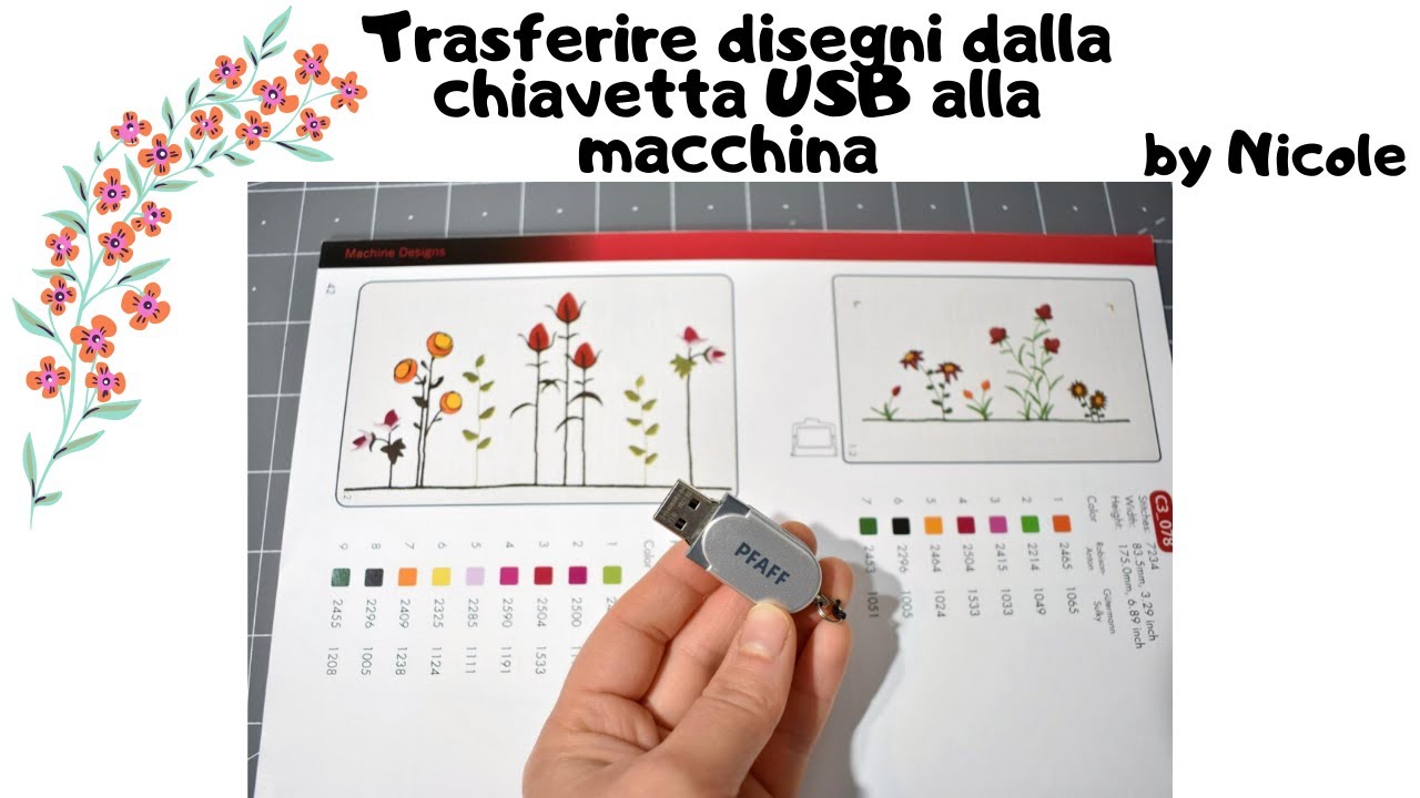 New Update Come trasferire disegni dalla chiavetta USB alla macchina - Pfaff Creative 3.0 Lezione #4